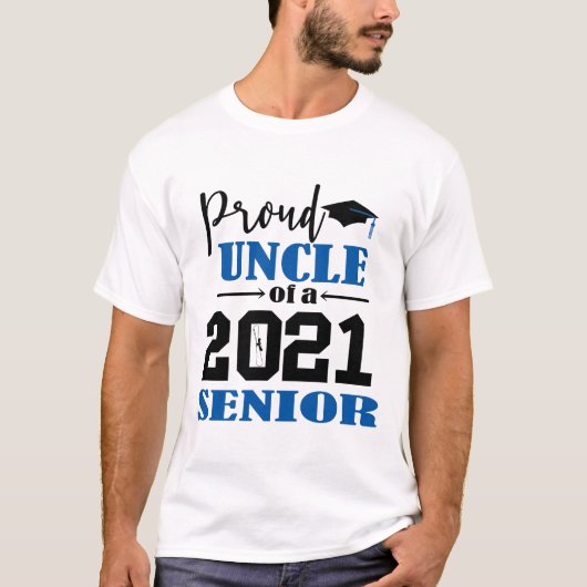 T-shirt Fier oncle d'un Senior 2021 (Devant)
