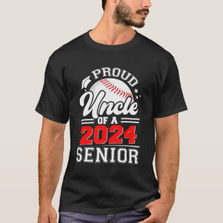 T-shirt Fier Oncle D'Une Arg Diplômée De Baseball 2024