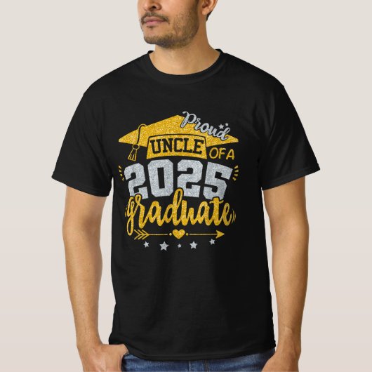 T-shirt Fier oncle d'une classe de 2025 Graduation Senior (Devant)