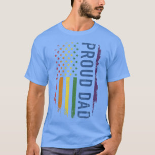 T-shirt Fier Papa Avec Nous Drapeau Arc En Ciel Pour Fiert