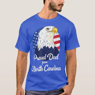 T-shirt Fier papa de Caroline du Nord Joyeux anniversaire