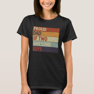 T-shirt Fier papa de deux garçons fantastiques Fête du Pèr