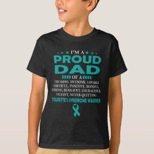 T-shirt Fier papa de Tourette Syndrome guerrier T