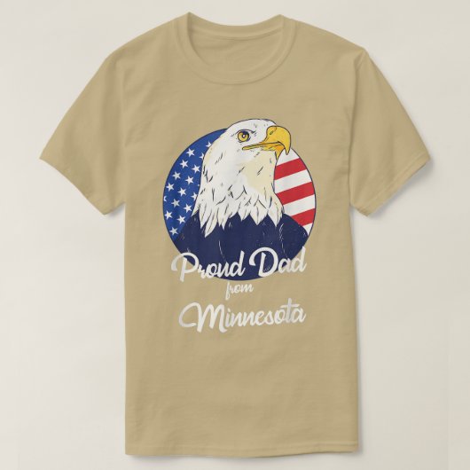 T-shirt Fier Papa Du Minnesota Bonne Fête des pères (Design devant)