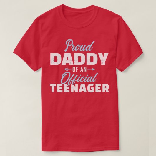 T-shirt Fier papa d'un adolescent 13e anniversaire (Design devant)
