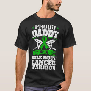 T-shirt Fier Papa D'Un Bile Duct Cancer Guerriers Des Laur