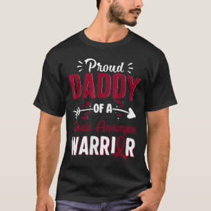 T-shirt Fier Papa D'Un Cerveau Aneurysme Mois Guerrier Bur