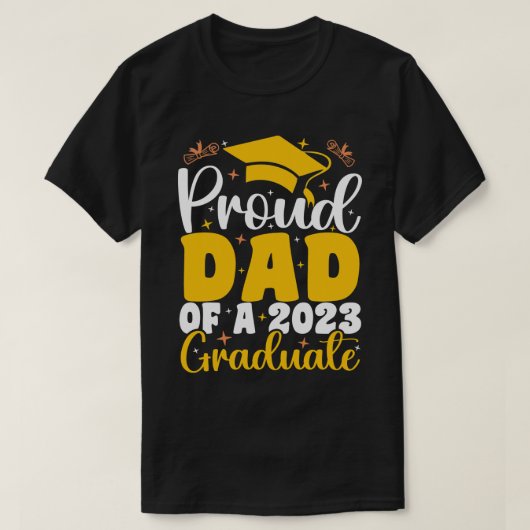 T-shirt Fier Papa D'Un Diplômé De 2023 Drôle (Design devant)