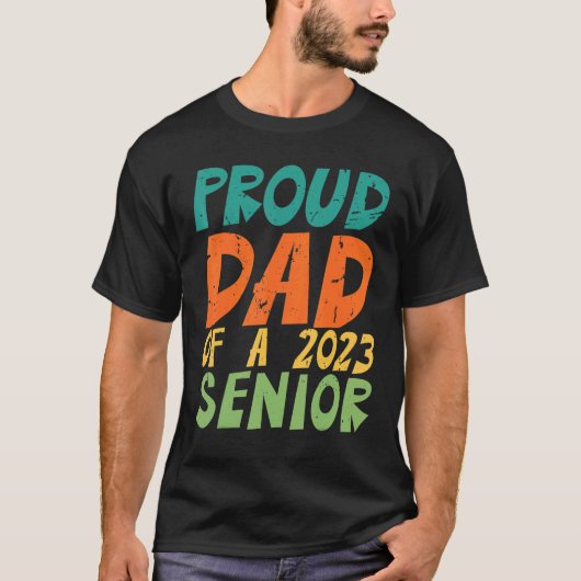 T-shirt Fier papa d'un Diplôme Supérieur 2023 (Devant)