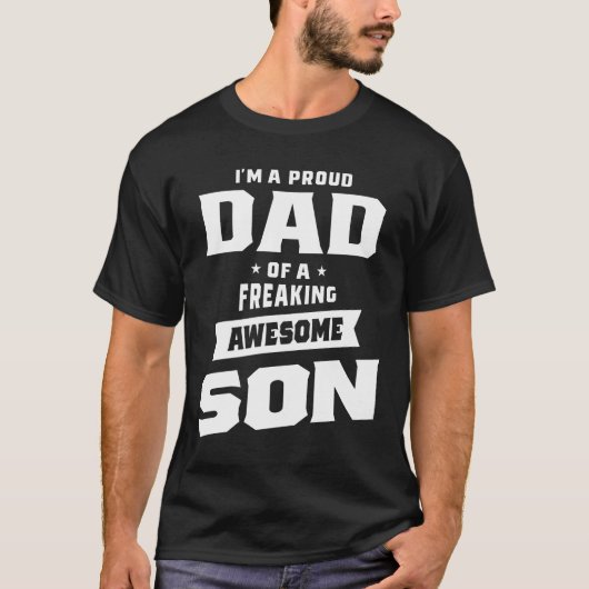 T-shirt Fier Papa D'Un Fou Fou Fou Fou Fou Drôle Cadeau (Devant)