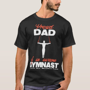 T-shirt Fier papa d'un garçon formidable Gymnaste Rings Co