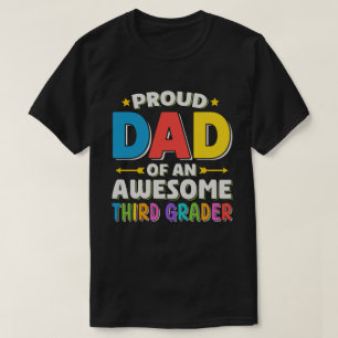 T-shirt Fier Papa D'Un Magnifique Troisième Niveau