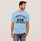 T-shirt Fier papa d'un pompier (Devant entier)