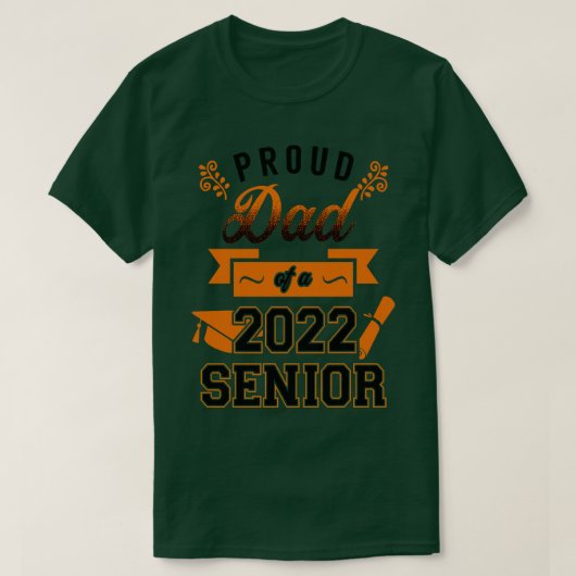 T-shirt Fier papa d'un senior 2022 1 (Design devant)