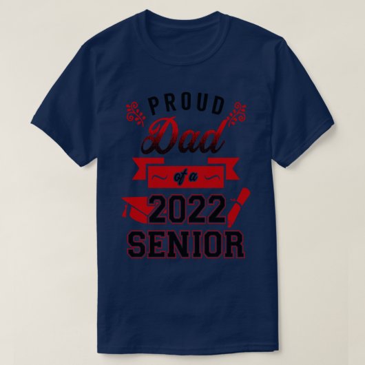 T-shirt Fier papa d'un senior 2022 6 (Design devant)