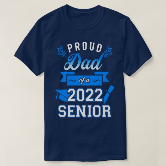 T-shirt Fier papa d'un senior 2022 8 (Design devant)