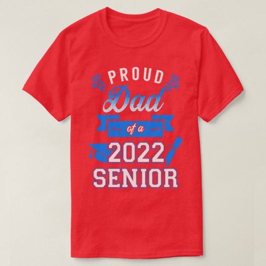 T-shirt Fier papa d'un senior 2022 8 (Design devant)