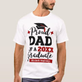 T-shirt Fier papa d'une famille de diplômés de 2023 appari (Devant)