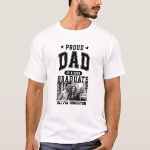 T-shirt Fier papa d'une photo blanche de 2025