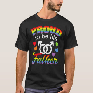 T-shirt Fier Papa Gay Son Rainbow Pride drapeau LGBTQ Pare