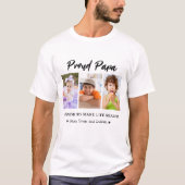 T-shirt Fier Papa Les petits-enfants Font la vie Grand 3 P (Devant)