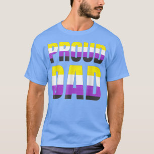T-shirt Fier Papa Non binaire Fierté Drapeau LGBT Fête des