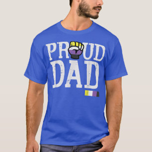 T-shirt Fier Papa Non binaire Poing Enby NB Pride Drapeau 