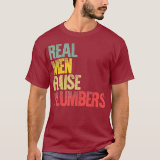 T-shirt Fier Papa Vrais Hommes Lever Des Plombeurs