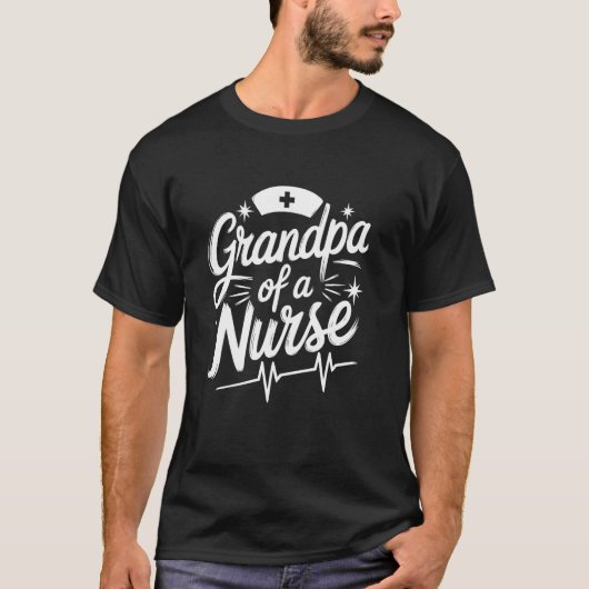 T-shirt Fier papapi d'une infirmière, infirmière Gra (Devant)