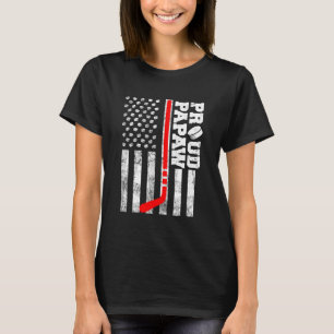 T-shirt Fier Papaw Américain Distressed Drapeau Drôle Drôl
