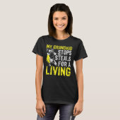 T-shirt Fier Papi De Lanceur De Softball D'une Attrapeuse (Devant entier)