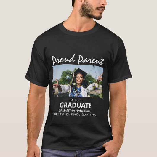 T-shirt Fier Parent Du Diplômé | Photo (Devant)