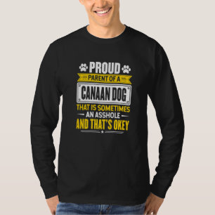 T-shirt Fier Parent D'Un Canaan Chien Propriétaire Maman P