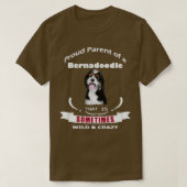 T-shirt Fier parent d'un chien bernadoodé (Design devant)
