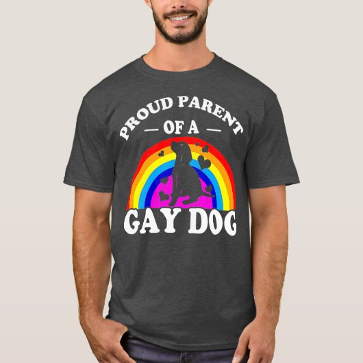 T-shirt Fier Parent D'Un Chien Gay Drôle Soutien LGBTQ (Devant)