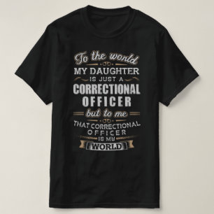 T-shirt Fier Parent d'une femme agente de correction