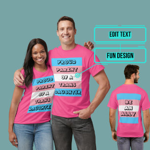 T-shirt Fier parent d'une fille trans