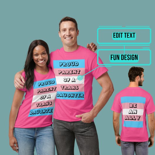 T-shirt Fier parent d'une fille trans