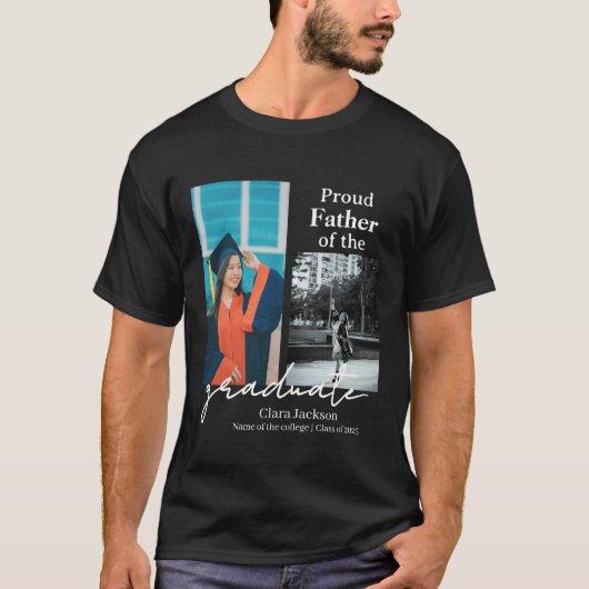 T-shirt Fier père d'un diplômé (Devant)