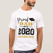 T-shirt Fier père d'un diplômé de 2020 (Devant)