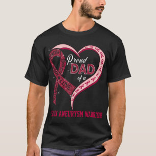 T-shirt Fier Père D'Un Guerrier De L'Aneurysme Du Cerveau