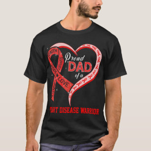 T-shirt Fier Père D'Un Guerrier De Maladie Cardiaque