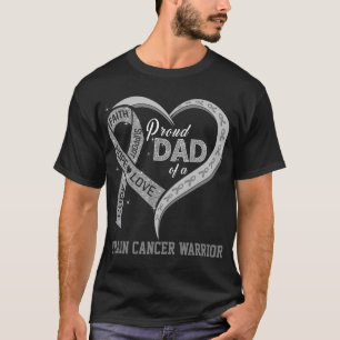 T-shirt Fier Père D'Un Guerrier Du Cancer Du Cerveau