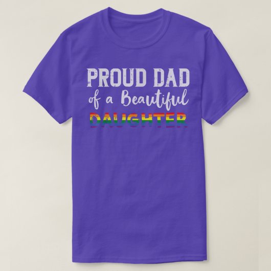 T-shirt Fier Père D'Une Fille Gay pride Ally LGBTQ Mois (Design devant)