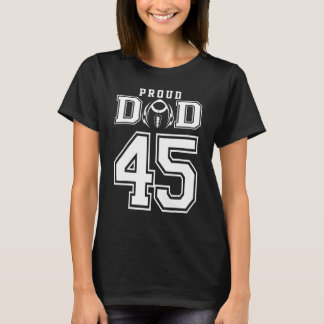 T-shirt Fier Personnalisé Football Papa Numéro 45 Personna