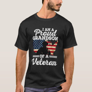 T-shirt Fier petit-fils d'un vétéran Jour férié patriotiqu