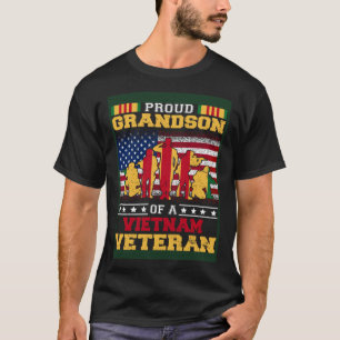 T-shirt Fier Petit-Fils D'Un Vétérinaire Du Vietnam Papa U