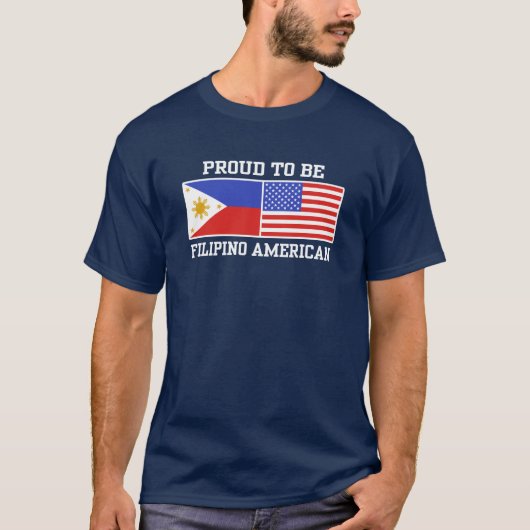 T-shirt Fier Philippin Américain (Devant)