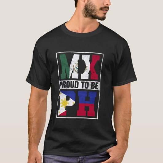 T-shirt Fier Philippin Mexique Mix Philippines et Mexique (Devant)
