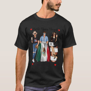 T-shirt Fier Porto-Rico Mexicain Racines Mexique Drapeau P